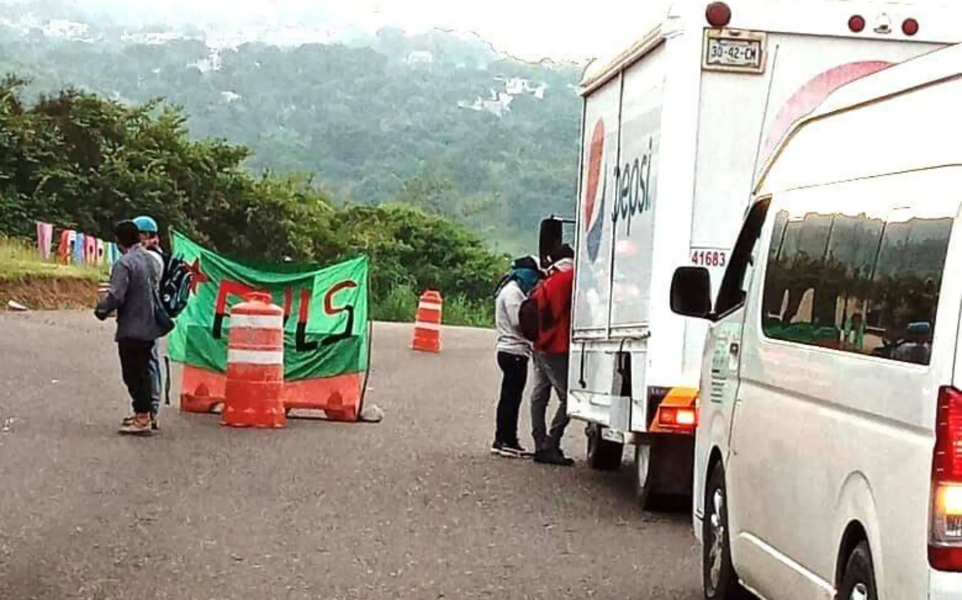 Bloqueo en carreteras de Chiapas2